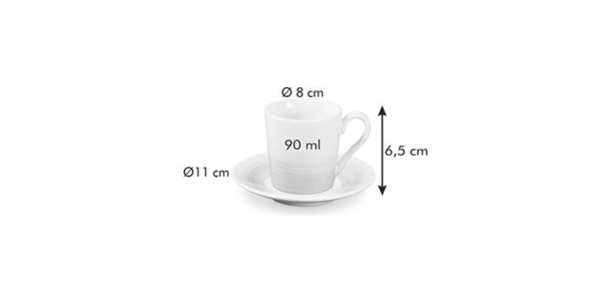 TESCOMA Šálka espresso s podšálkou myCOFFEE, 6ks, Pastels