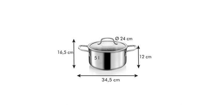 Kinekus Kastról s pokrievkou OPTIMA, priemer 24 cm, 5.0l