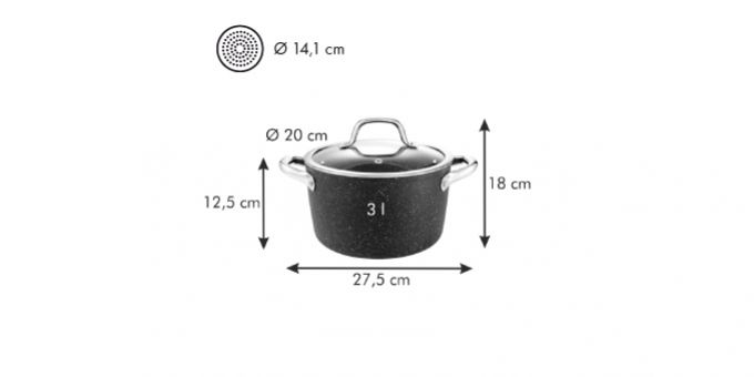 Kinekus Hrniec PRESIDENT Stone s pokrievk. 20cm, 3L