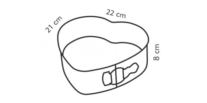 Forma srdce rozkladacie DELICIA 22 cm