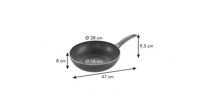 Kinekus Wok MANICO ROSSO, 28cm