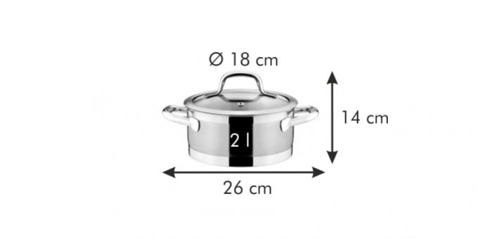 Kinekus Kastról PRESIDENT s pokrievkou, 18cm, 2,0L