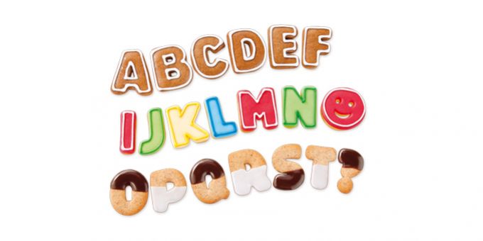 Kinekus Vykrajovače abeceda Delícia KIDS 34ks