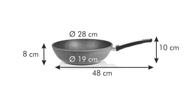Kinekus Wok i-PREMIUM Stone, 28cm