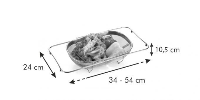 Kinekus Cedník nerez 34x24cm GrandCHEF nastaviteľný