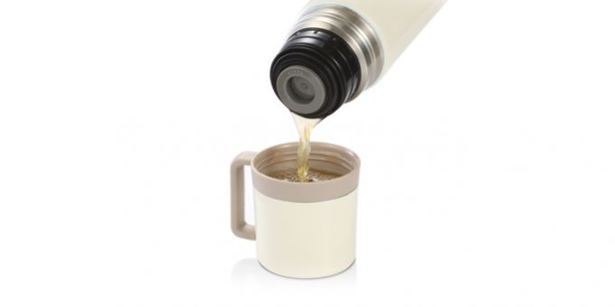 Kinekus Termoska s hrnčekom CONSTANT CREAM 1L nerez