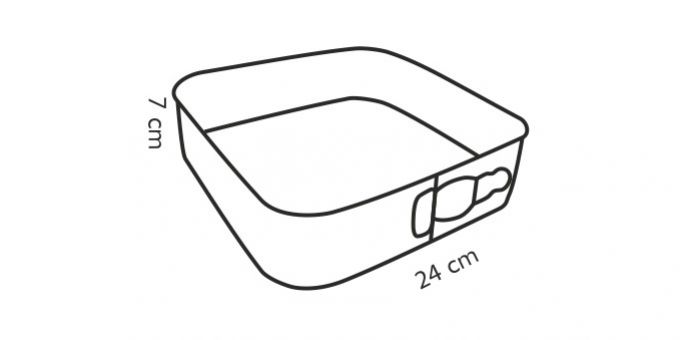 Kinekus Forma tortová 24x24cm rozkladacia DELICIA štvorec