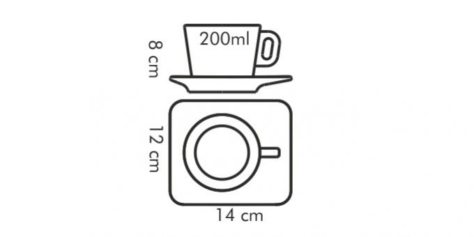 Kinekus Šálka na capucino GUSTITO s tanierikom