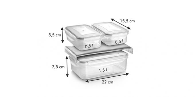 Kinekus Termobrašňa FRESHBOX s 3 dózami antrac.