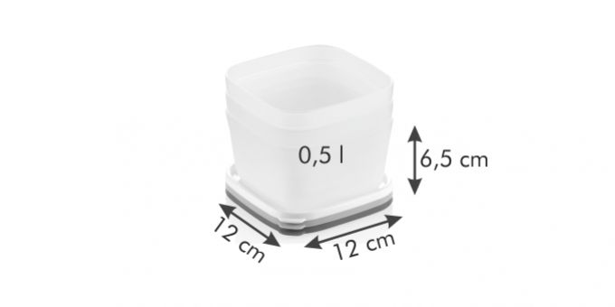 TESCOMA Dózy plastové do mrazničky PURITY 0,5L 3ks