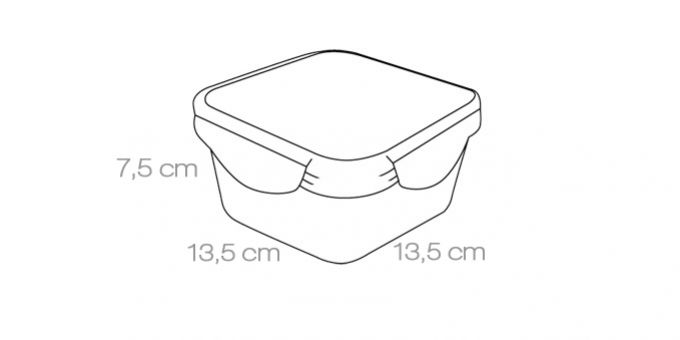 TESCOMA Dóza plastová Freshbox 0,7L štvorec