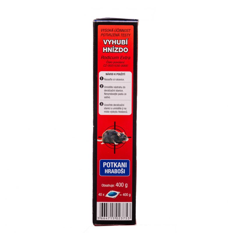 Kinekus Návnada proti potkanom a hrabošom, Rodicum extra, 400g SBM