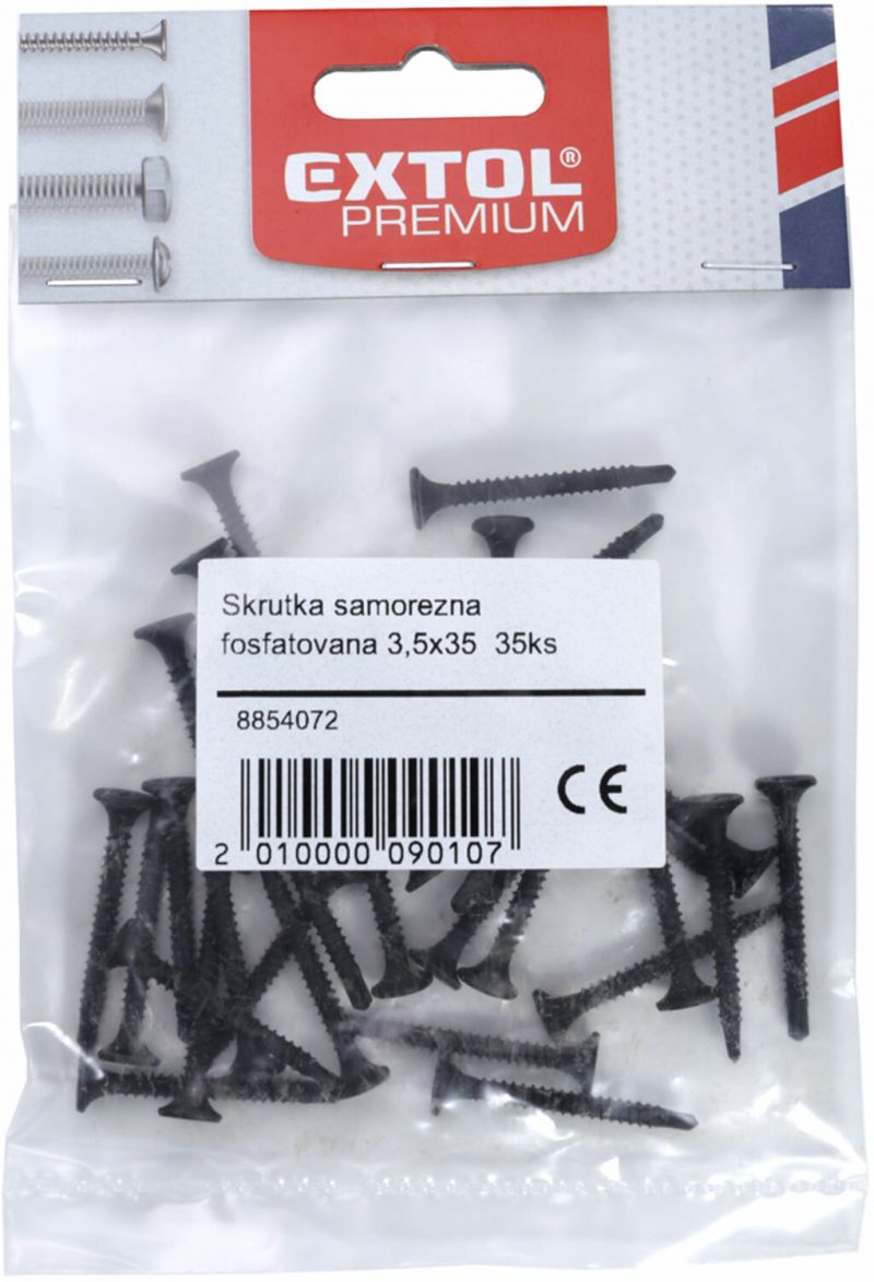 Skrutka samorezná fosfátovaná 3,5x45, 25ks foto3