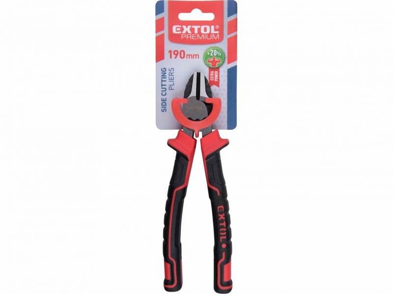 EXTOL PREMIUM Kliešte štikacie bočné, 190mm, úspora energie