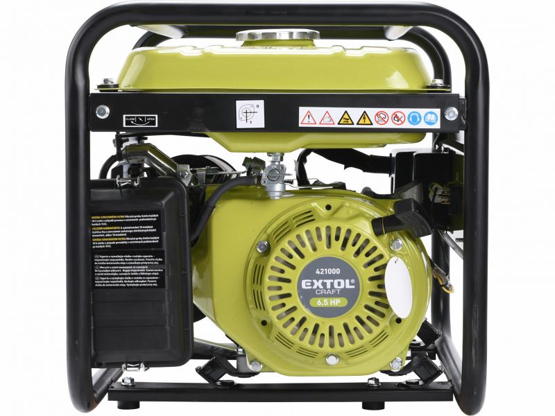 EXTOL CRAFT Elektrocentrála rámová benzínová 1F, 2,8kW, 6,5HP
