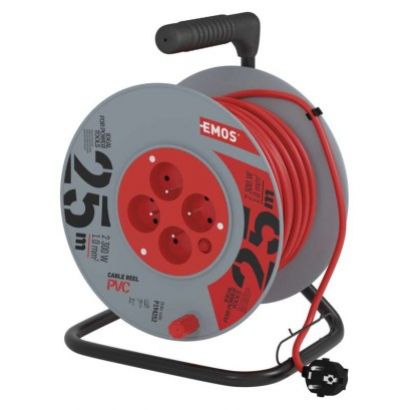 EMOS Bubon predlž. 4 zásuvky 25m 1mm PVC