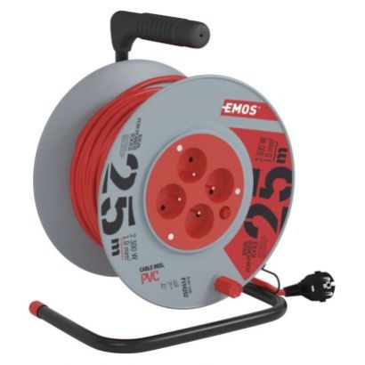 EMOS Bubon predlž. 4 zásuvky 25m 1mm PVC