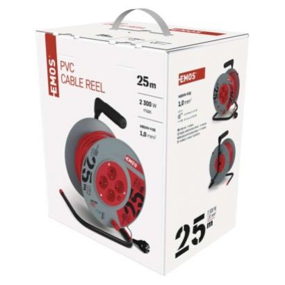 EMOS Bubon predlž. 4 zásuvky 25m 1mm PVC