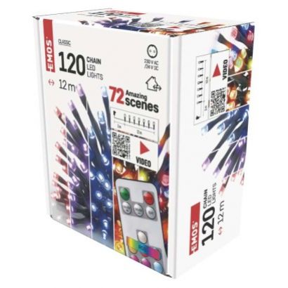 EMOS Reťaz vianočná classic 120LED 12 m IP44