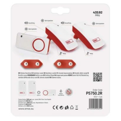EMOS Zvonček bezdrôtový AC P5750.2R
