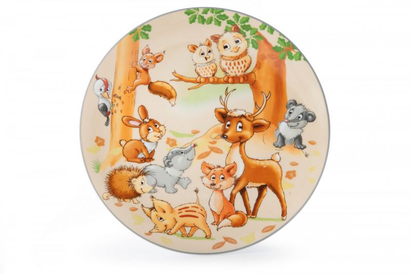 Tanier detský porcelánový 3-dielna sada LESNÉ ZVIERATKÁ foto5