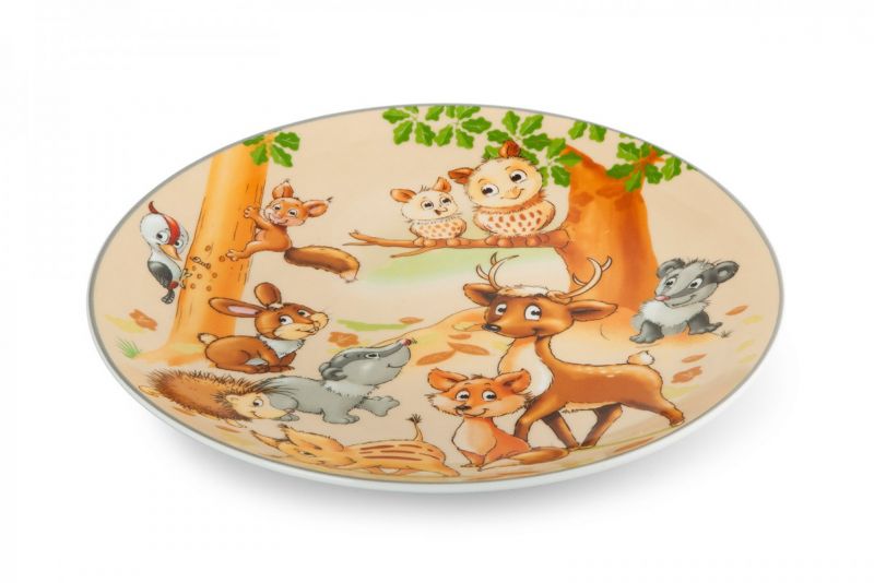 Tanier detský porcelánový 3-dielna sada LESNÉ ZVIERATKÁ foto6