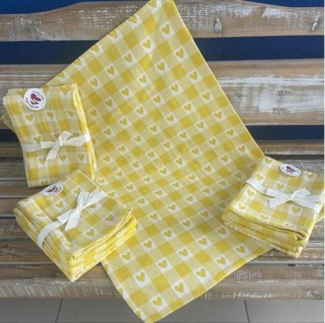 Kinekus Utierka kuchynská bavlnená tkaná Super soft žltá 3ks, 50x70cm, 270 g/m2