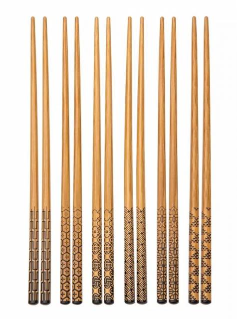 TESCOMA Jedálenské paličky z bambusu s odkladacou podložkou NIKKO 6 súprav