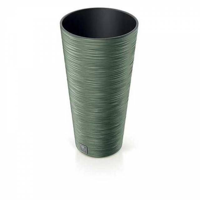 Kinekus Kvetináč plastový priemer 300 mm FURU SLIM, zelený, výška 575 mm s vložkou