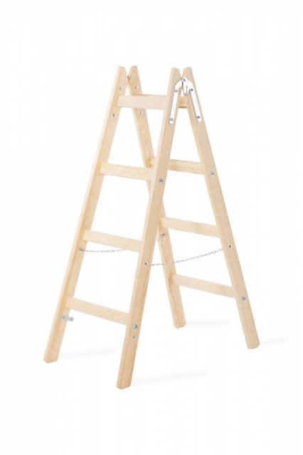 Kinekus Rebrík drevený dvojitý 4 priečky