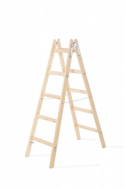 Kinekus Rebrík drevený dvojitý 5 priečok