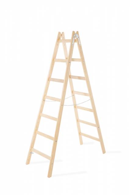 Kinekus Rebrík drevený dvojitý 7 priečok
