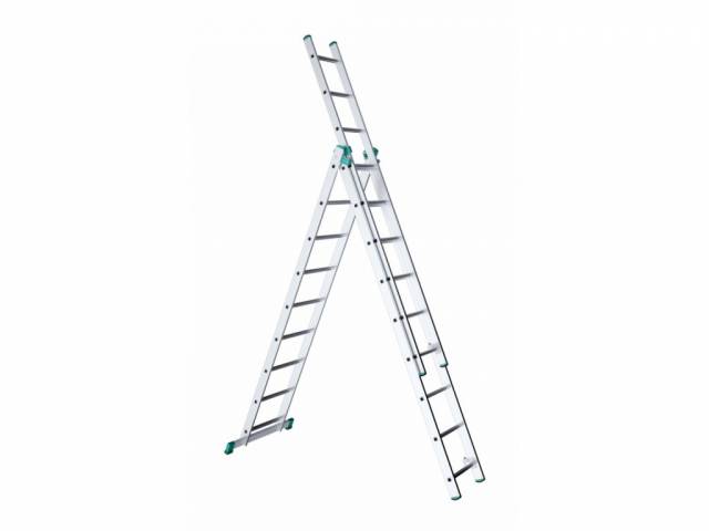 ITOSS Rebrík hliníkový HOBBY, 3x9, trojdielny, univerzálny, výsuvný