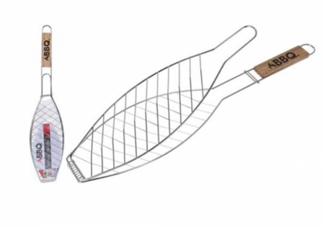 Kinekus Opekač - rošt grilovanie na rybu drevená rúčka