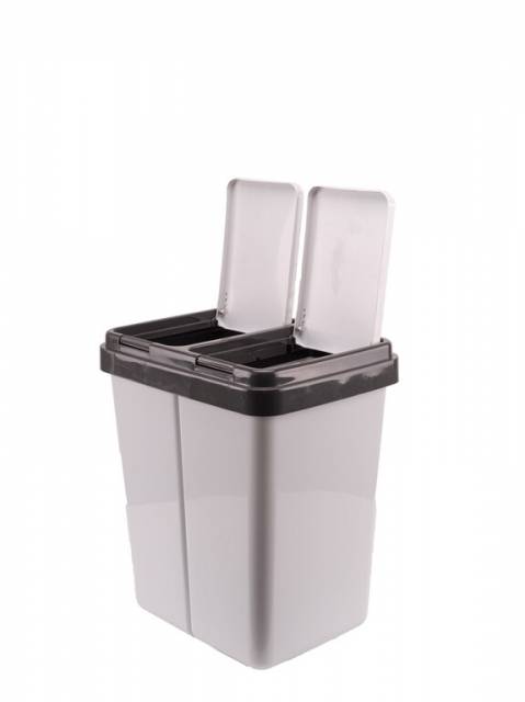 Kinekus Dvojdielny odpadkový kôš na separovaný odpad, plastový, DUOBIN