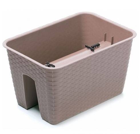 Kinekus Truhlík na zábradlie RATOLLA 39,6 x 27,2 cm, výška 22,5 cm, mocca