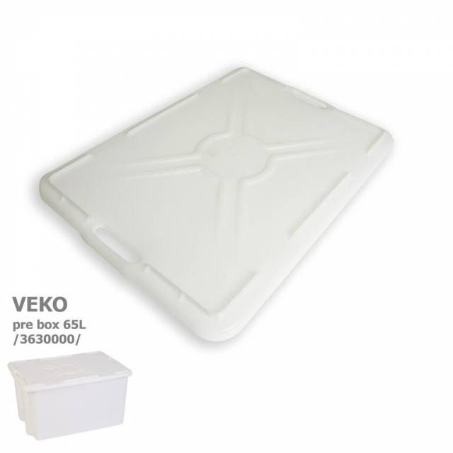 Kinekus Veko na box prepravný 65L biely (3630000), plastové