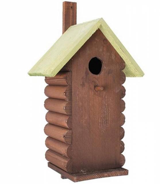 Kinekus Búdka vtáčia, drevená, rozmery 21x16x31/40 cm