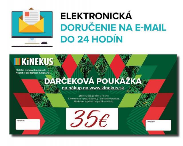 Kinekus Darčeková poukážka 35 €, zelená, e-mailom