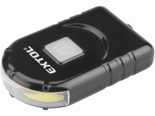 EXTOL LIGHT Svietidlo 1W COB LED s klipom, 160lm, 0,5Ah Li-po, USB nabíjanie
