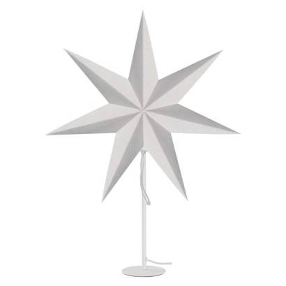 Kinekus Svietnik na žiarovku E14 s papierovou hviezdou biely, 67x45 cm, vnútorný