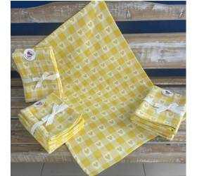 Utierka kuchynská bavlnená tkaná Super soft žltá 3ks, 50x70cm, 270 g/m2
