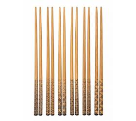 Jedálenské paličky z bambusu s odkladacou podložkou NIKKO 6 súprav