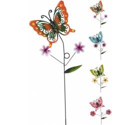 Dekorácia zapichovacia motýľ 62,5 cm mix