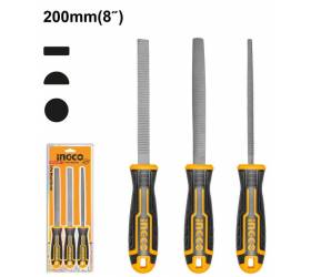 Pilník, rašpla na drevo 200 mm sada 3ks INGCO
