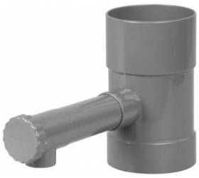Zberač dažďovej vody s ventilom pre PVC a kovové zvody s priemerom 100 mm šedý