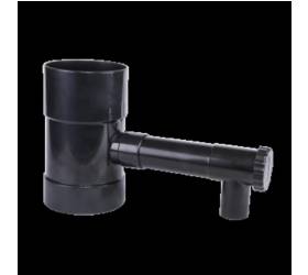 Zberač dažďovej vody s ventilom pre PVC a kovové zvody s priemerom 100mm čierny/antracit