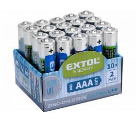 Batéria AAA zink-chloridová, 1,5V, 20ks