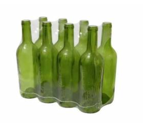 Fľaša na alkohol/víno sklo 750 ml zelená