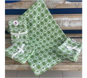 Utierka kuchynská bavlnená tkaná Super soft zelená 3ks, 50x70cm, 270g/m2